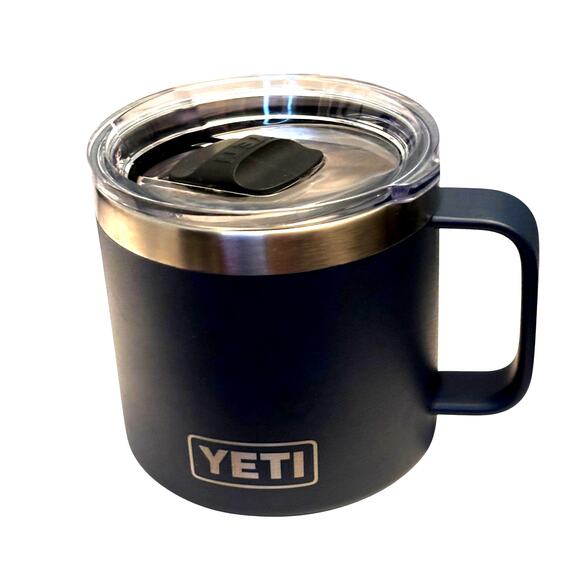 YETI 14 OZ Rambler Stackable Mug Navy Blue - Picture 1 of 4